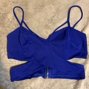 Royal blue crop top